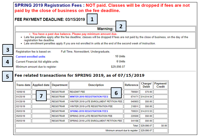 ZOT Account sample page